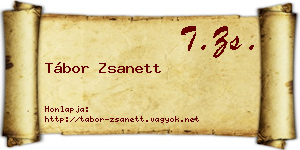 Tábor Zsanett névjegykártya