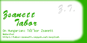 zsanett tabor business card